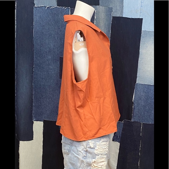 Vintage Sleeveless Button Down Vest Sz XL - Picture 5 of 7
